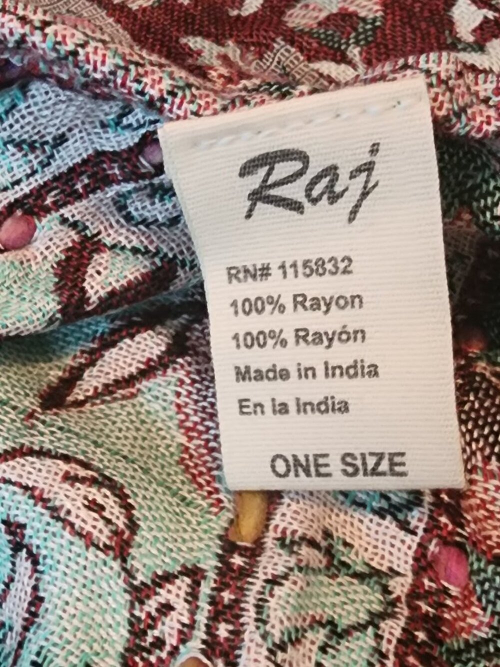 Scarf purchased thru Sundance Catalog